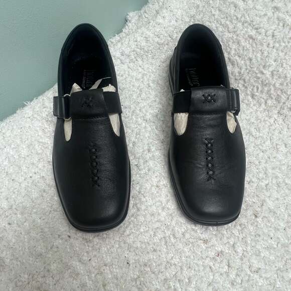 Hotter Shoes - Hotter Sunset Black Leather Comfort Slip-On Shoes Sz US 9.5 UK 7.5 England Made